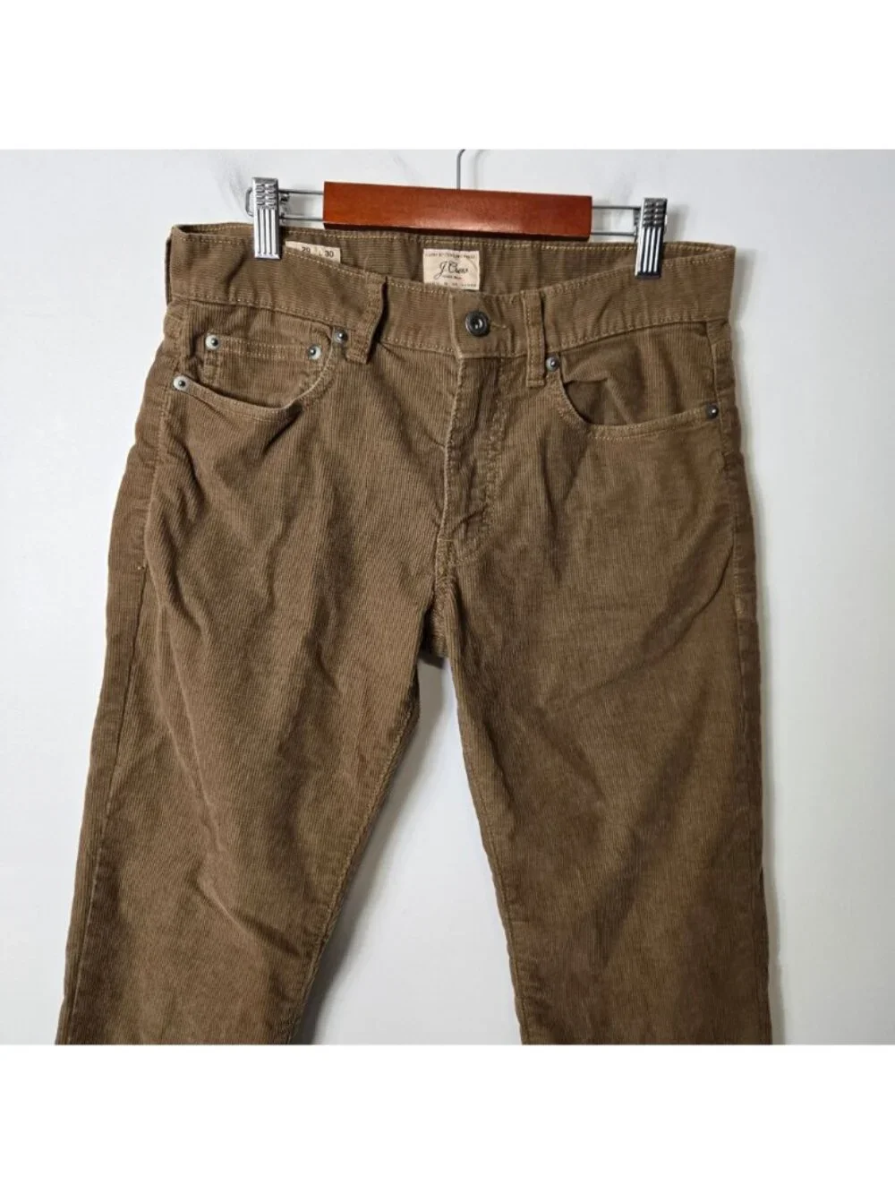 J. Crew 484 Corduroy Men's Size 29 x 30 Slim Straight Pants Oak Tan